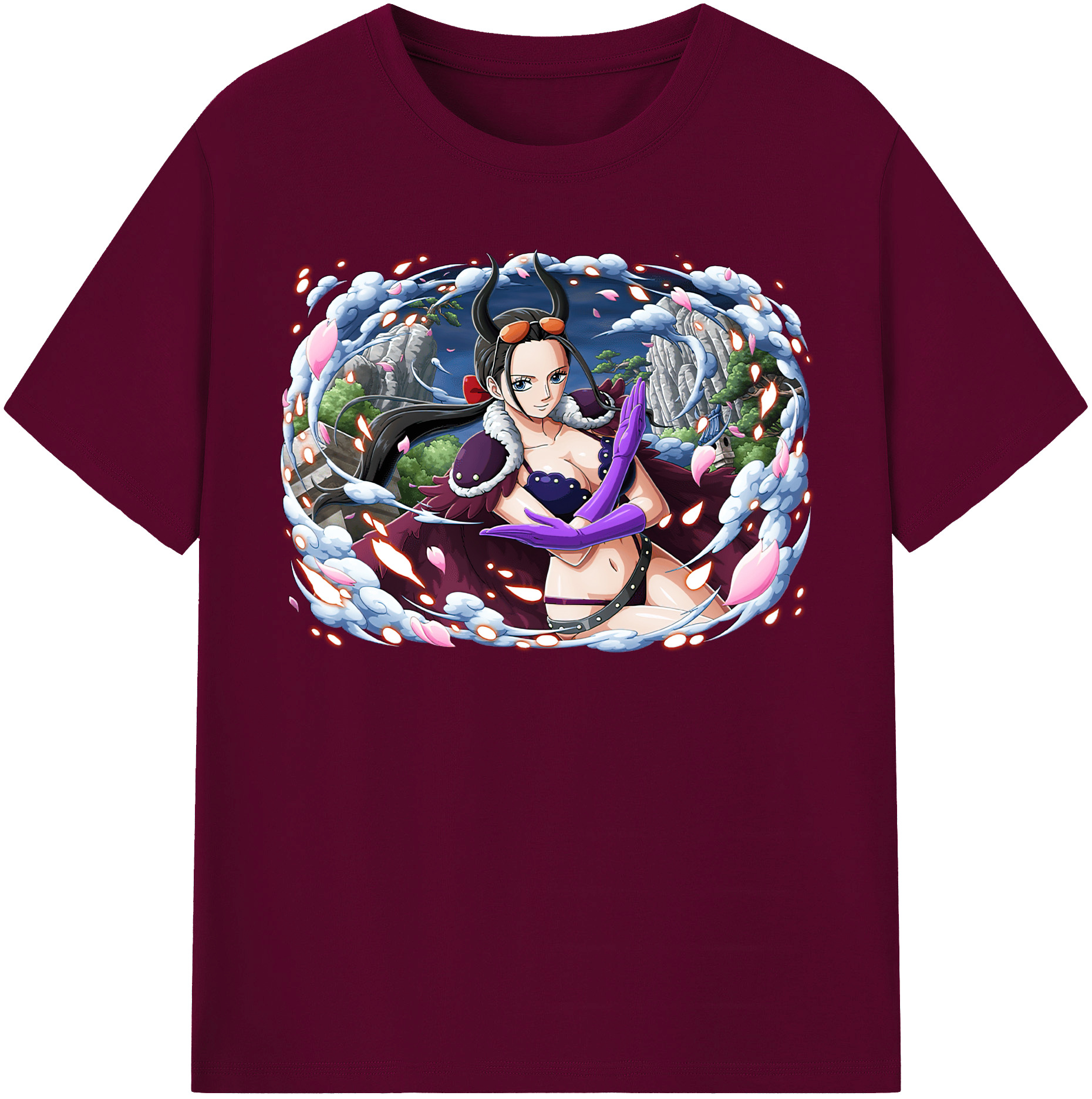 ワンピース ニコ・ロビン ONE PIECE Nico Robin レディースカジュアルプリントTシャツ（綿100％）